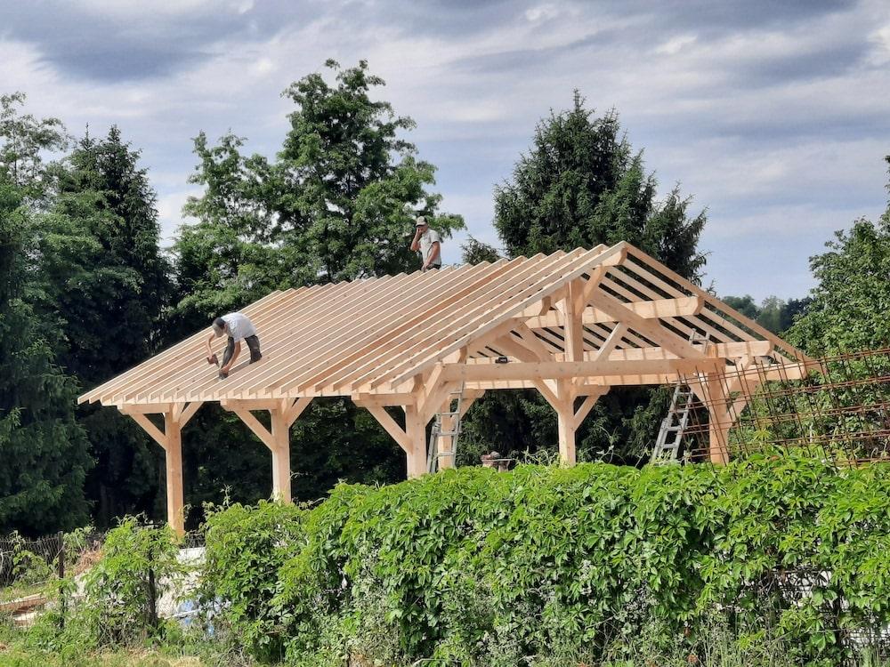 Construction d'un abris en ossature en bois